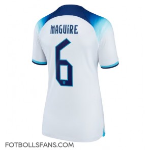 England Harry Maguire #6 Replika Hemmatröja Damer VM 2022 Kortärmad
